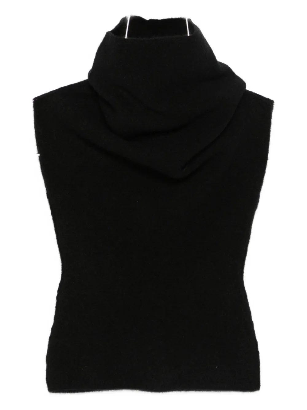 Rick Owens Cowl Neck Top In Black