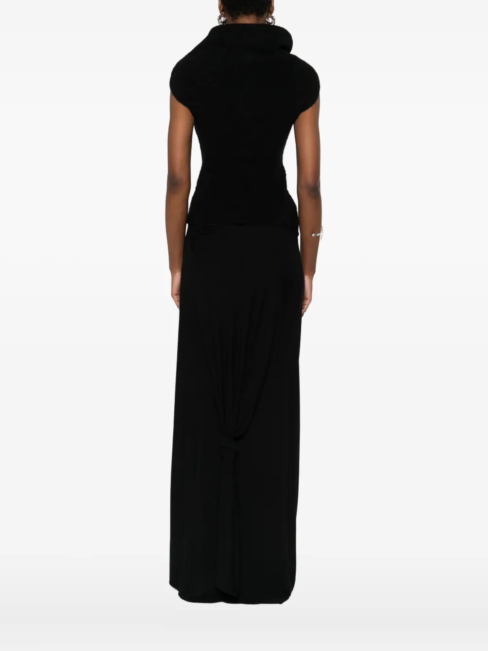 Rick Owens Cowl Neck Top In Black