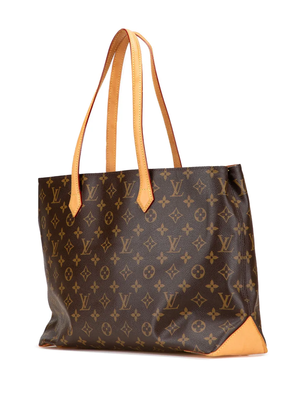 Pre-owned Louis Vuitton 2010 Monogram Wilshire Mm Tote Bag In Brown