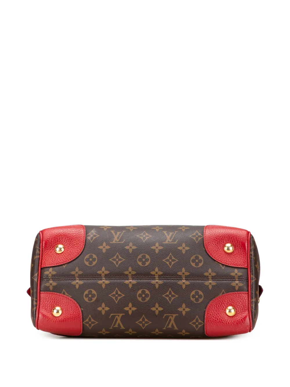 Pre-owned Louis Vuitton 2015 Monogram Retiro Pm Satchel In Brown