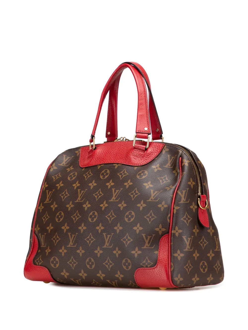 Pre-owned Louis Vuitton 2015 Monogram Retiro Pm Satchel In Brown