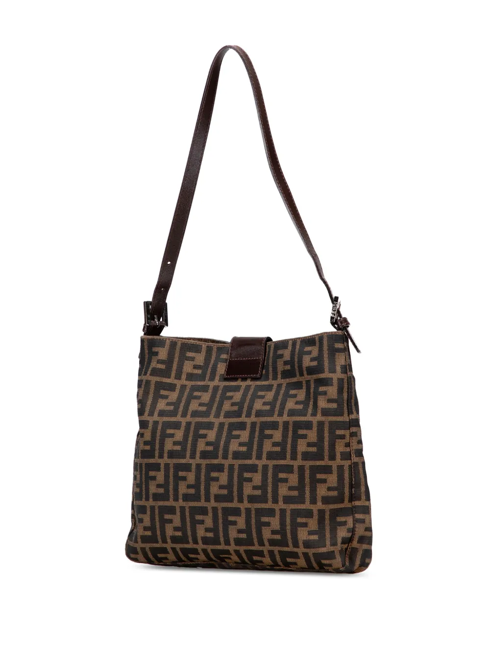 Pre-owned Fendi 20th Century Zucca Canvas Shoulder Bag In Brown