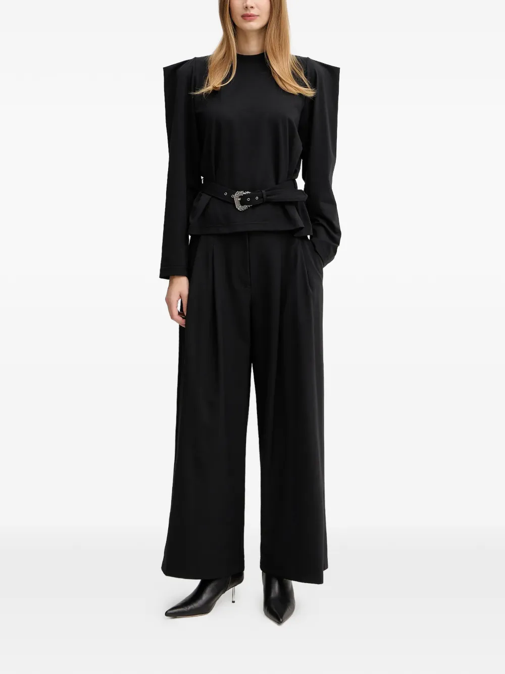 Versace Jeans Couture Top met gespdetail - Zwart