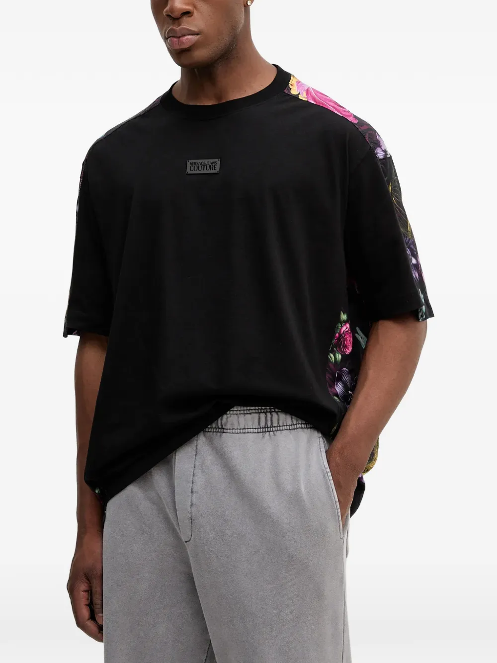 Versace Jeans Couture T-shirt con applicazione - Nero