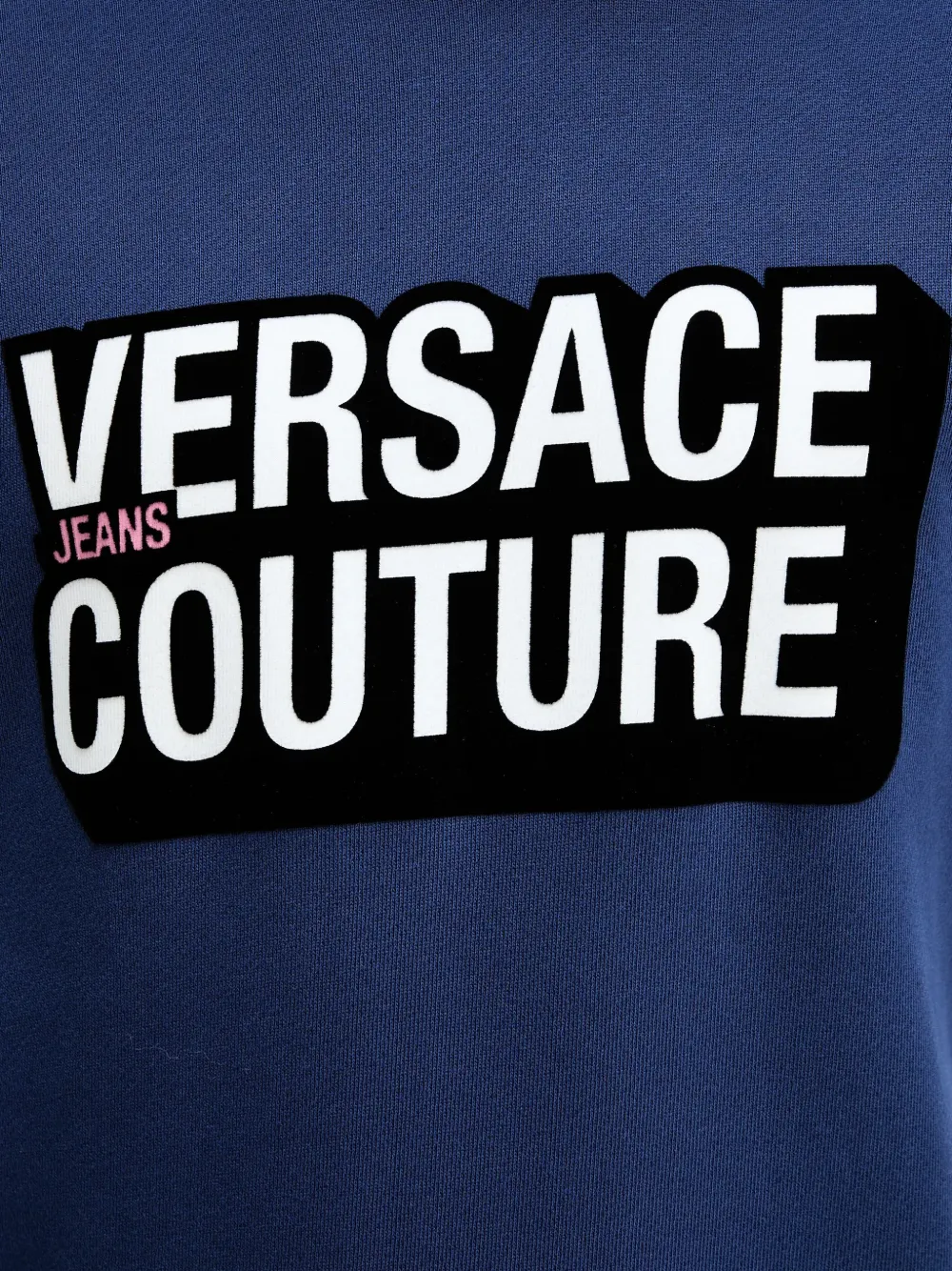 Versace Jeans Couture Hoodie met logodetail Blauw