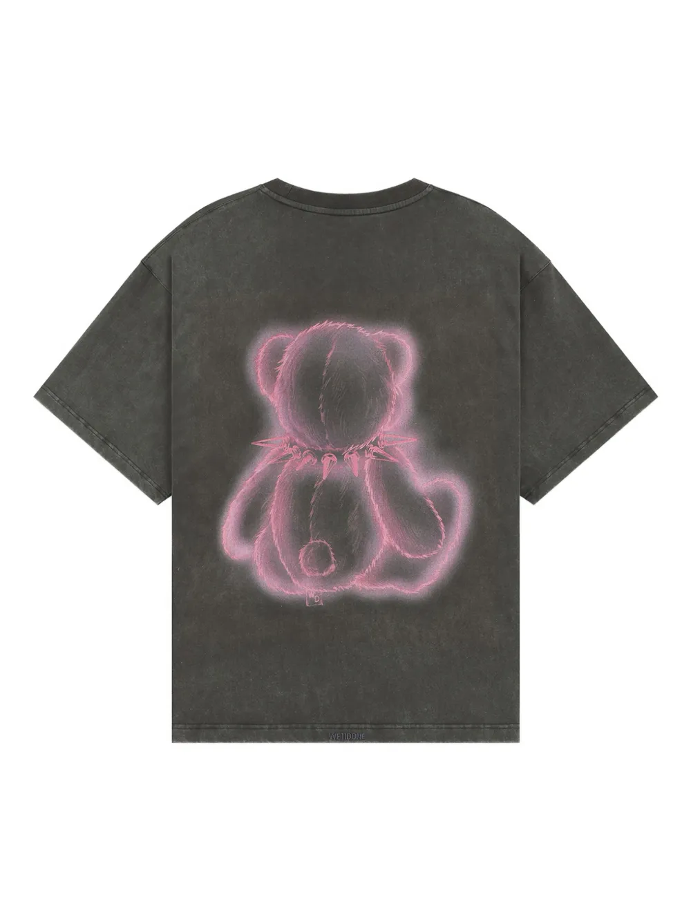 We11done teddy-graphic T-shirt - Grijs
