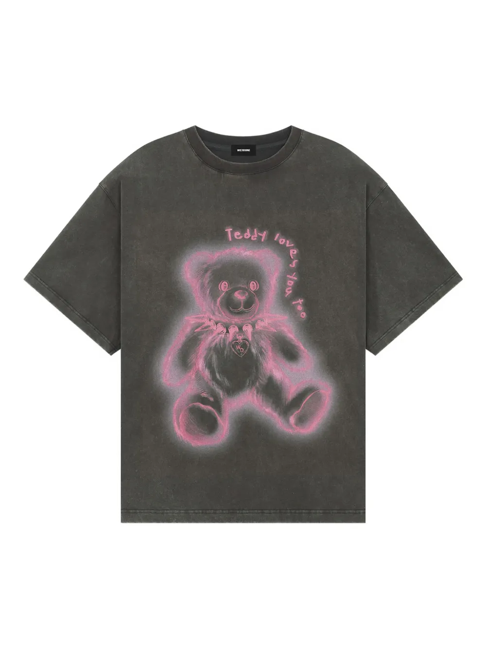 We11done teddy-graphic T-shirt | Grey | Image 1