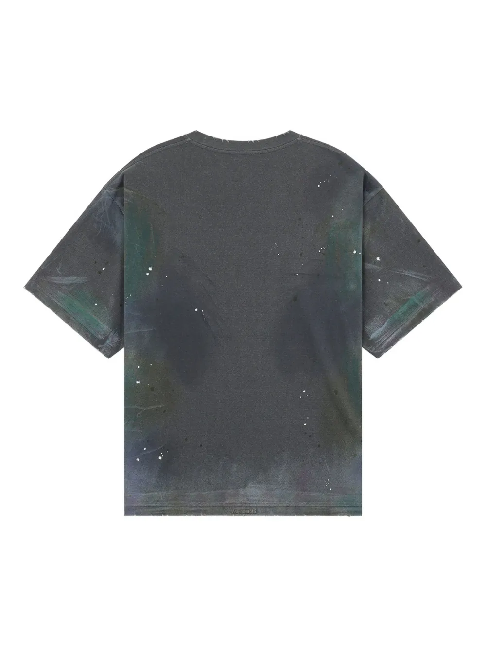 We11done logo-print floral T-shirt - Grijs
