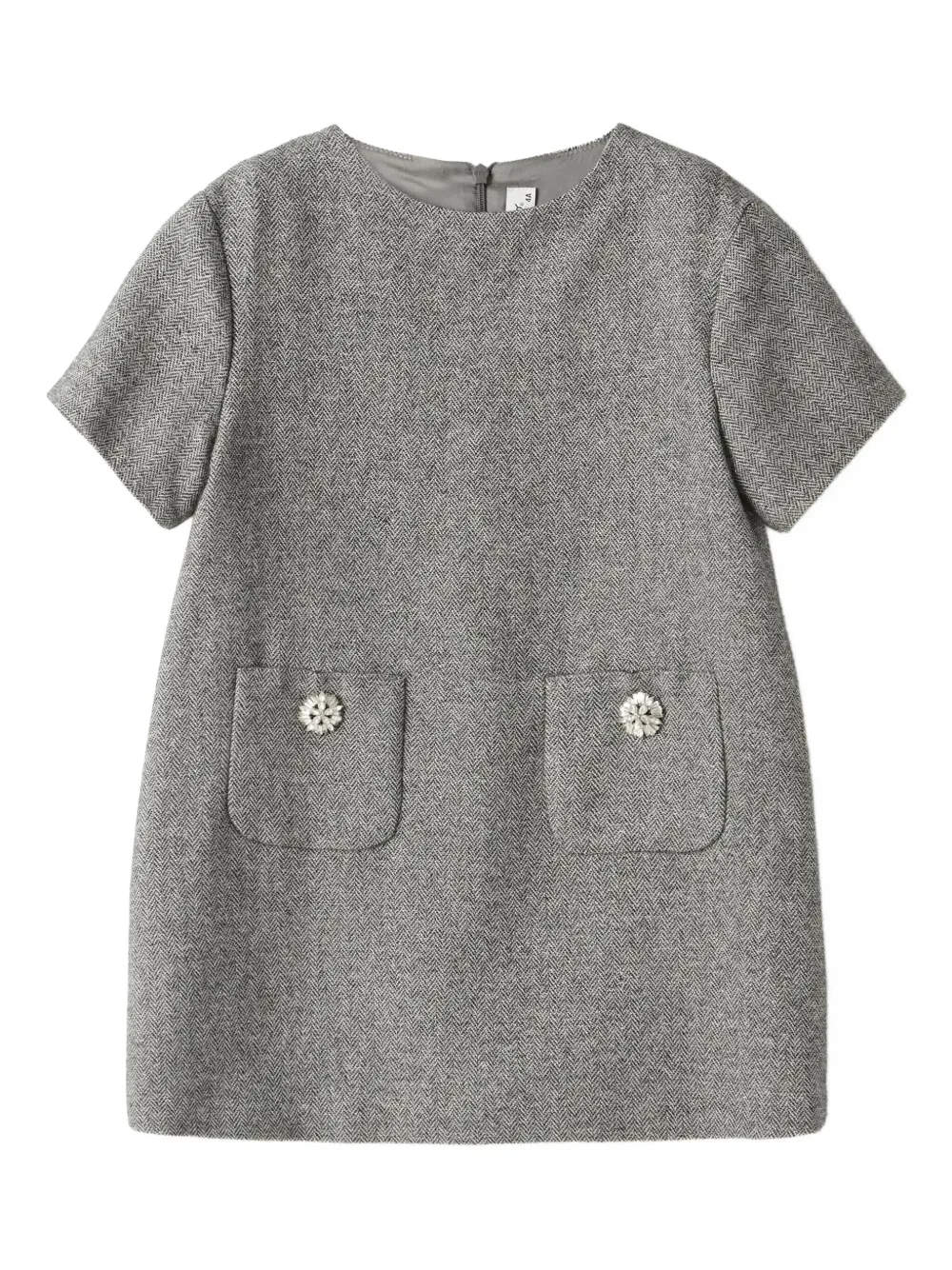 Il Gufo patch-pocket mini dress | Grey | Image 1