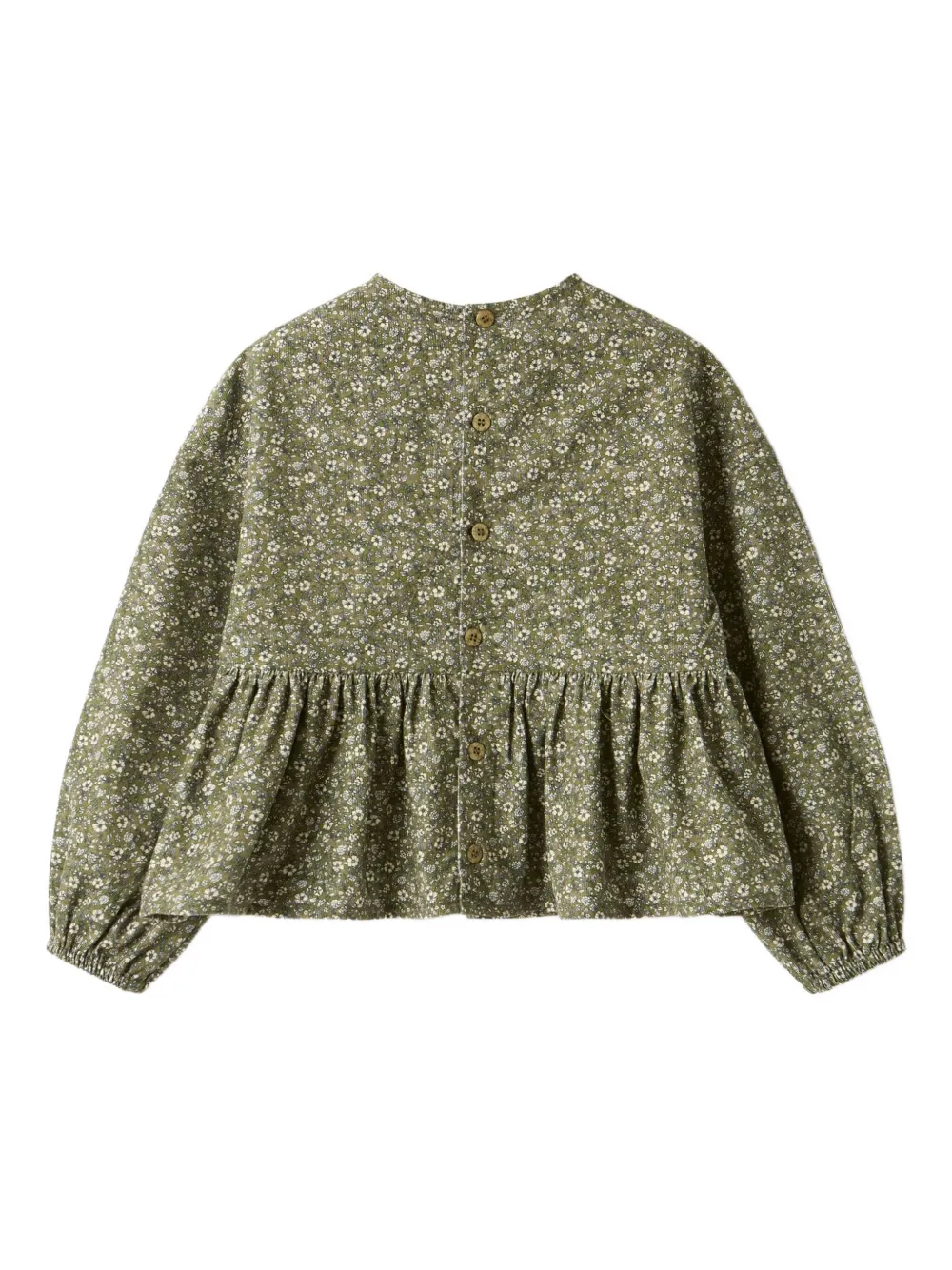 Il Gufo Samtbluse mit Blumenmuster | Blusen | Image 2