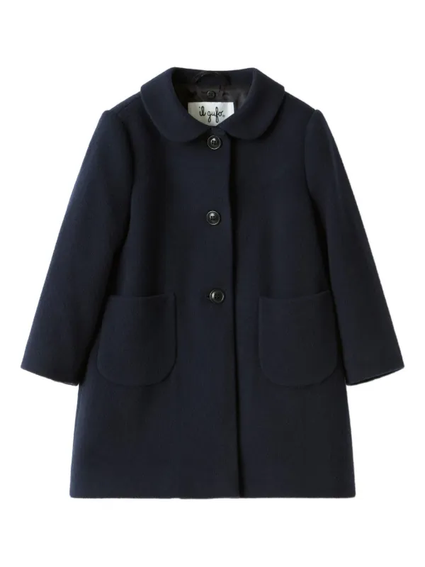 Il Gufo ファーカラーコート | ブルー | FARFETCH JP
