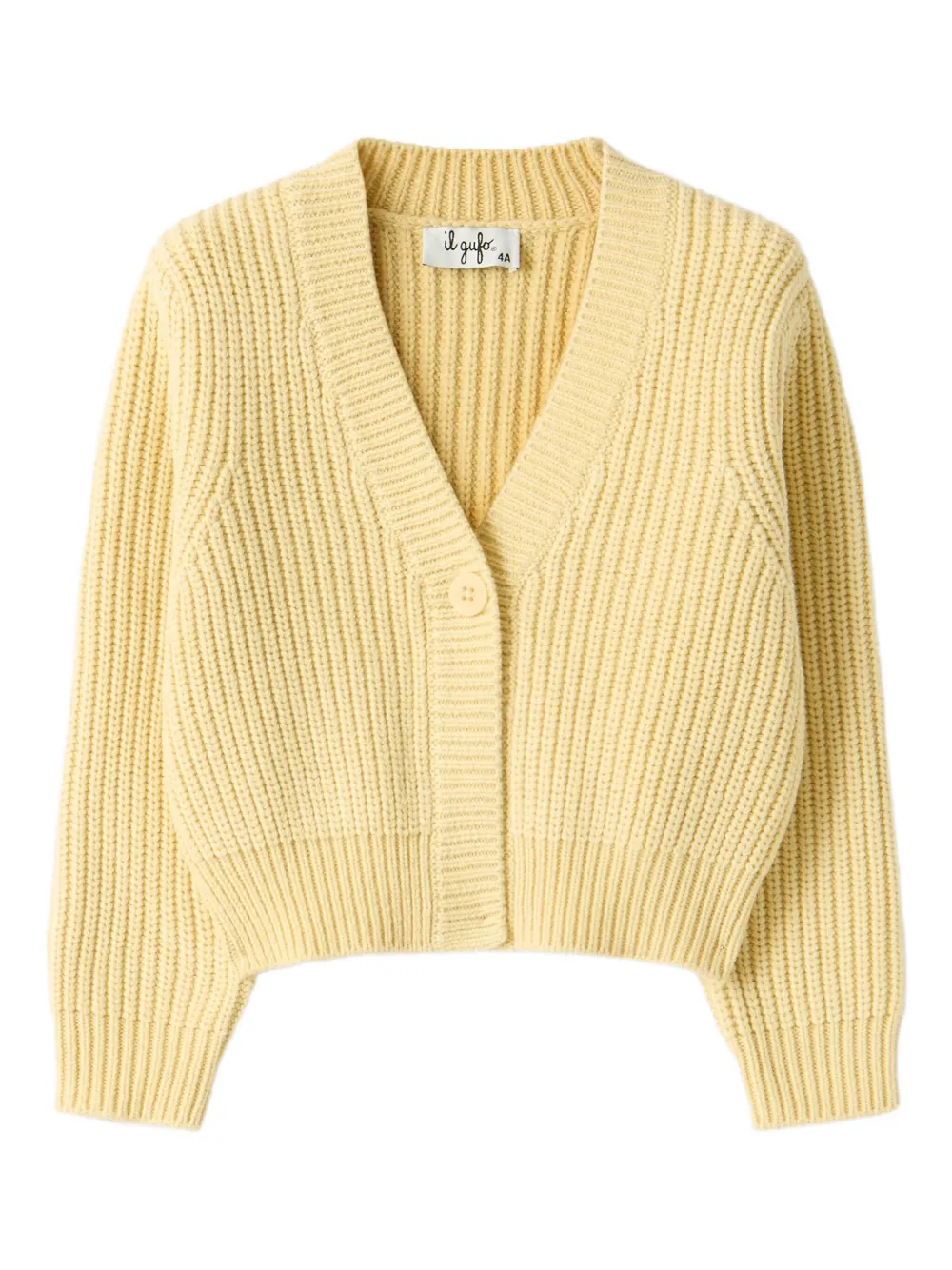 Il Gufo ribbed buttoned cardigan | Yellow | Image 1