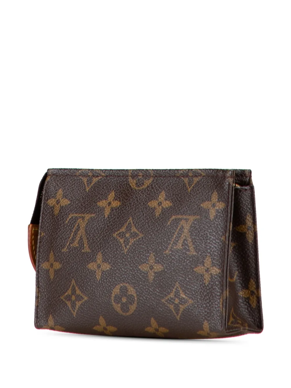 Pre-owned Louis Vuitton 2001 Monogram Toiletry 15 Pouch In Brown