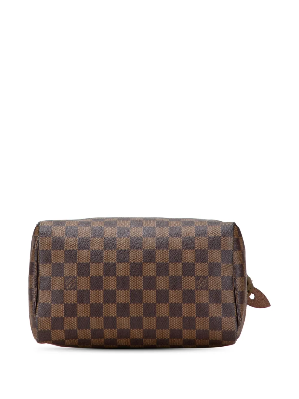 Pre-owned Louis Vuitton 2008 Damier Ebene Speedy 25 Boston Bag In Brown