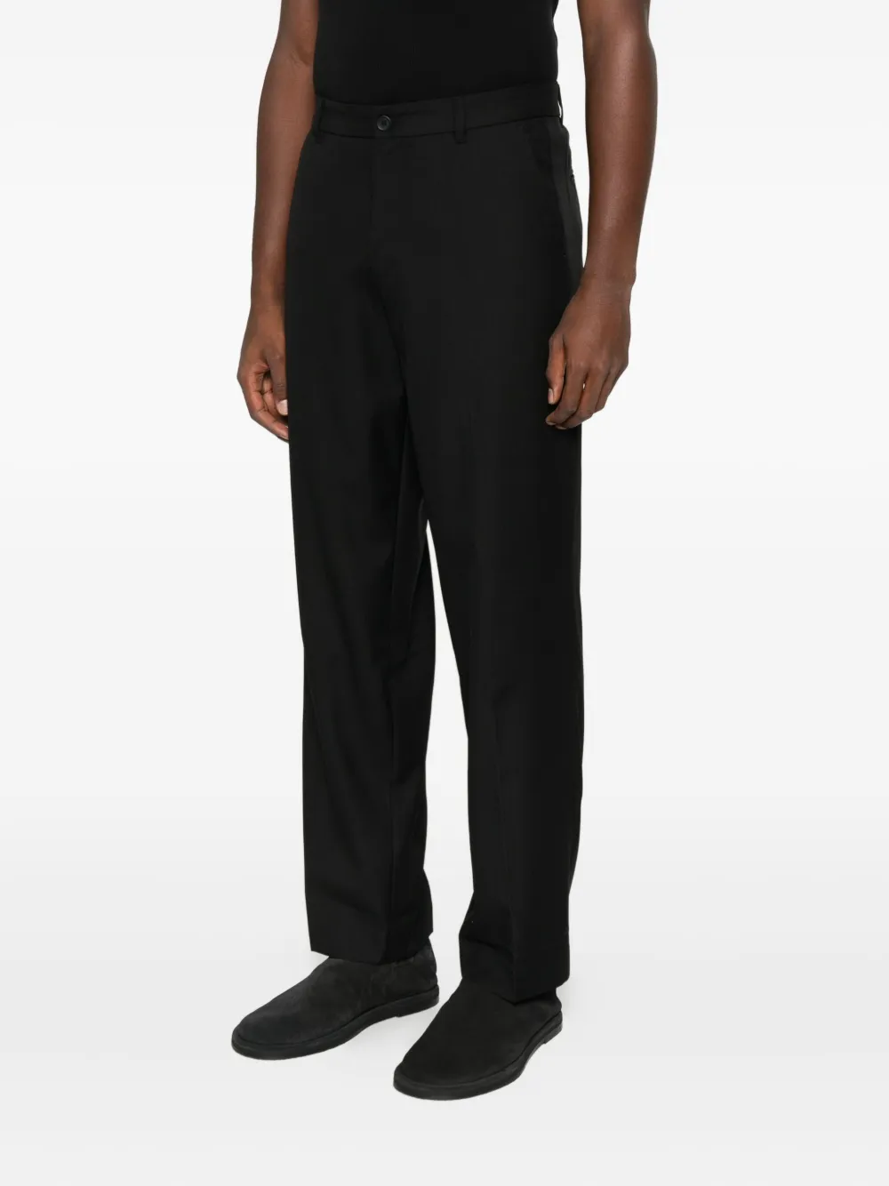 Samsoe & Samsoe Straight-leg Tailored Trousers In Black