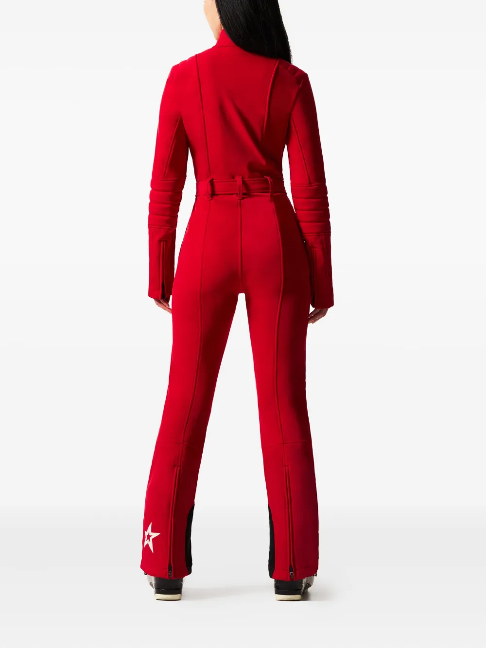 Perfect Moment Belted Star-detail Ski Suit In Red