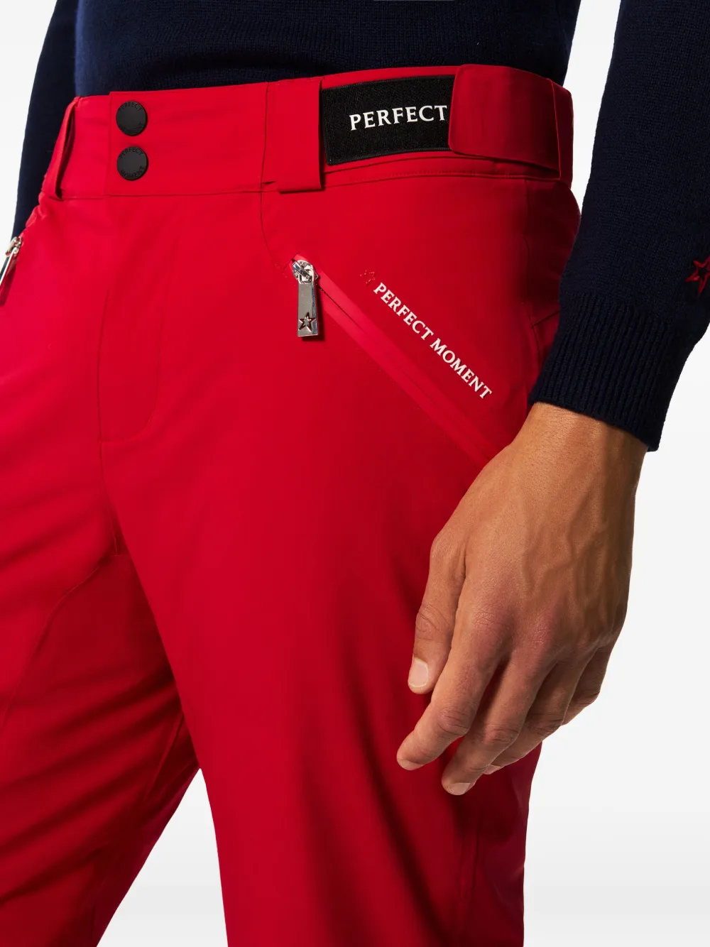Perfect Moment Button Ski Trousers In Red
