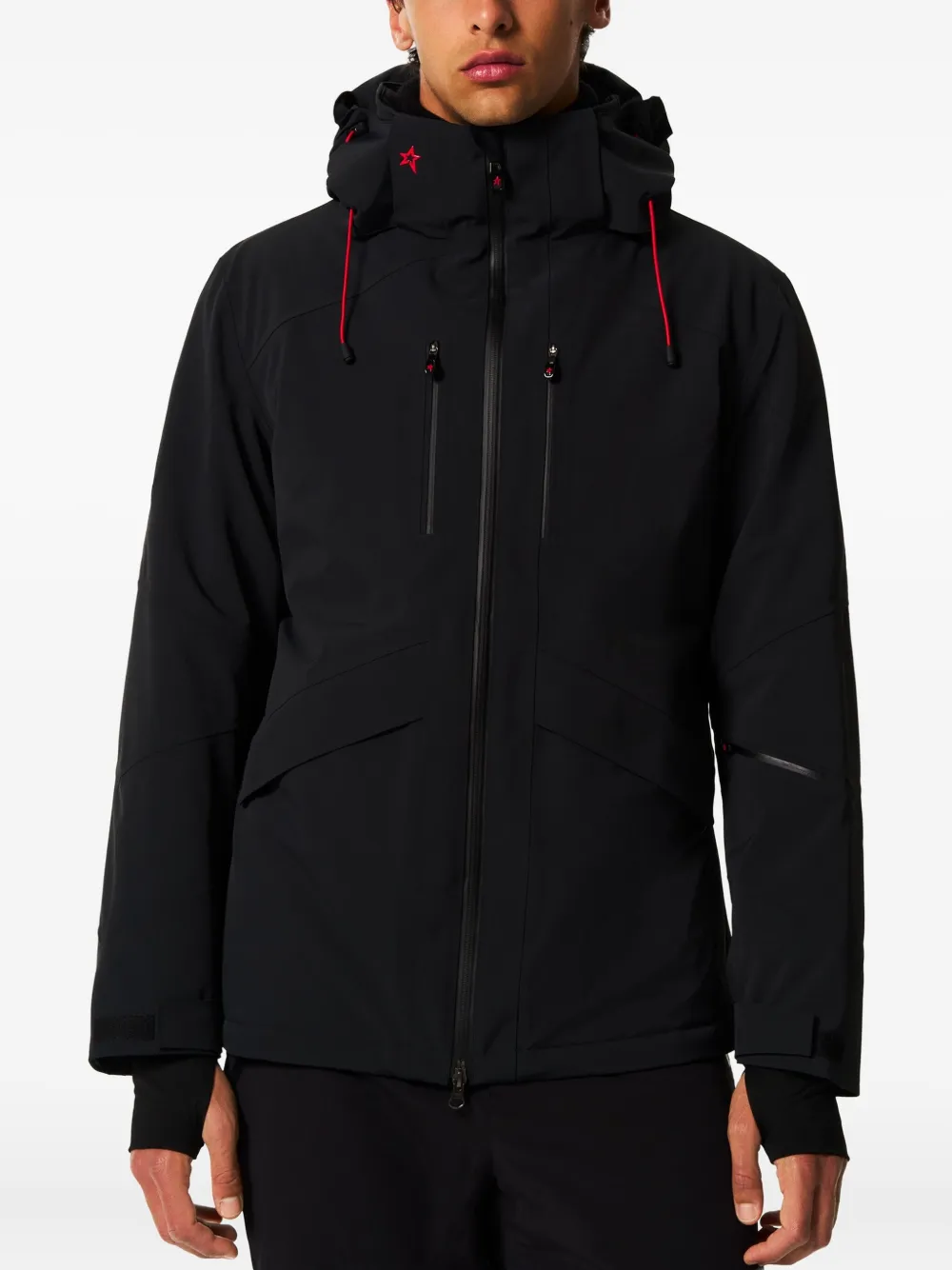 Perfect Moment Hooded-zipped Jacket In Black