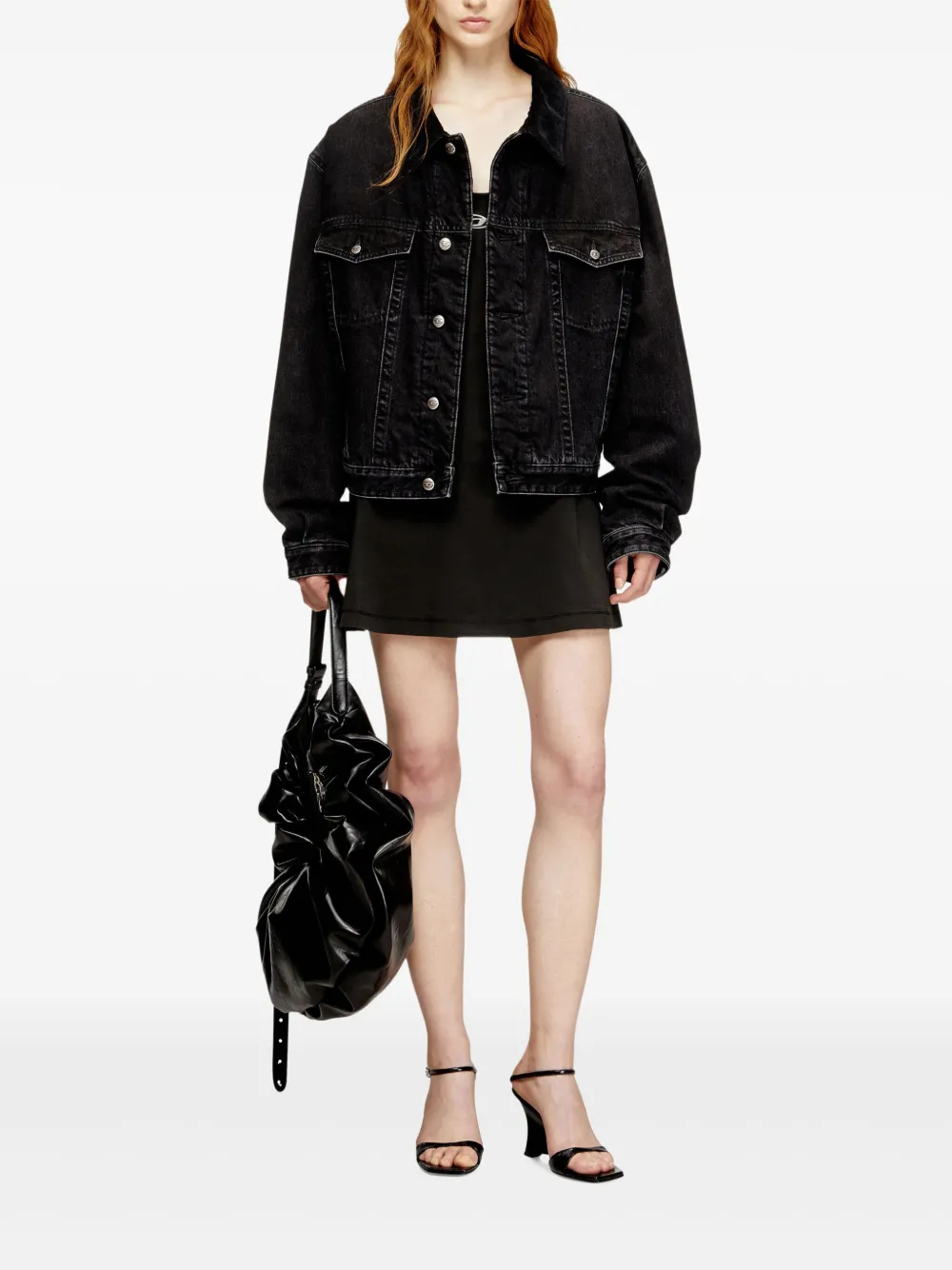 Diesel D-Newhop-Od mini-jurk Zwart