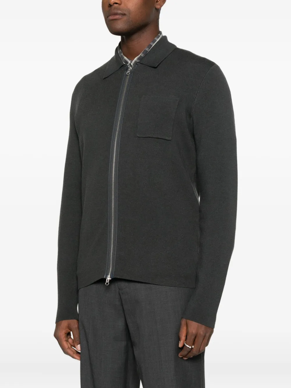 Samsoe & Samsoe Zip-up Cardigan In Black