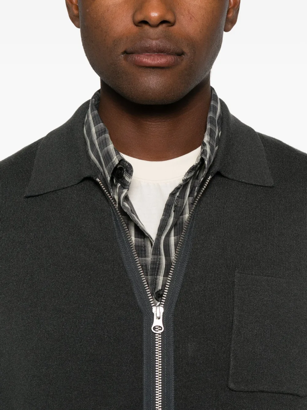 Samsoe & Samsoe Zip-up Cardigan In Black