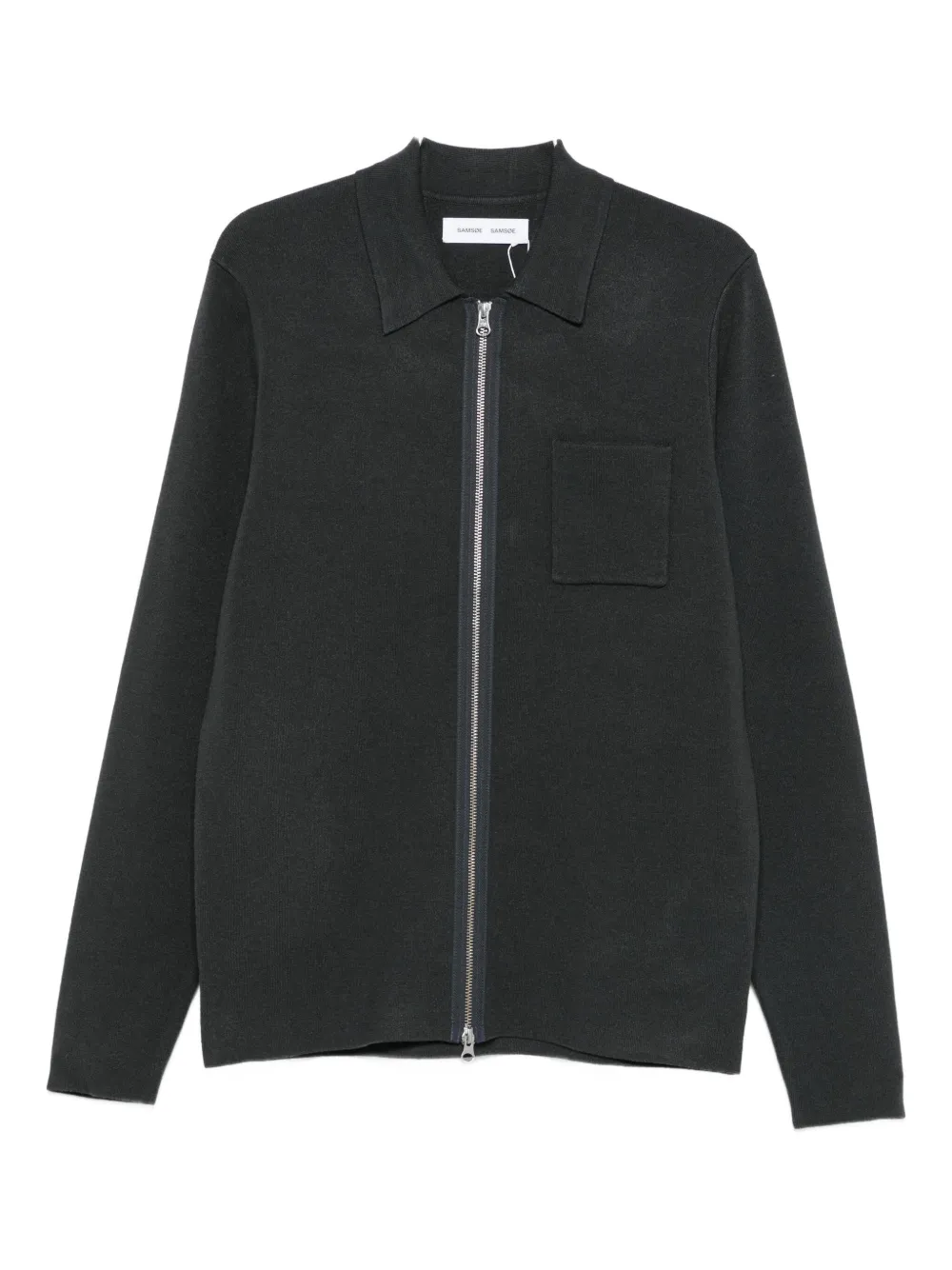 Samsoe & Samsoe Zip-up Cardigan In Black