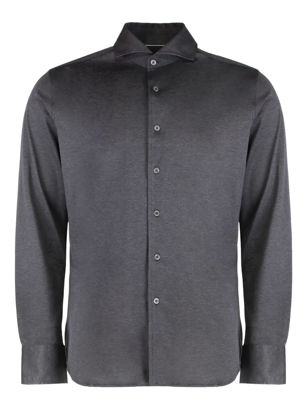 Canali long-sleeve cotton shirt | Grey | Image 1