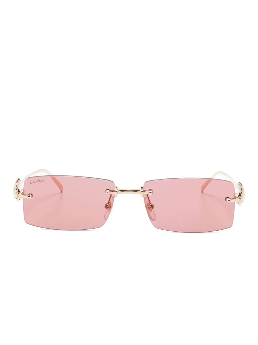 Cartier Eyewear lentes de sol con armazón rectangular | dorado | Image 1