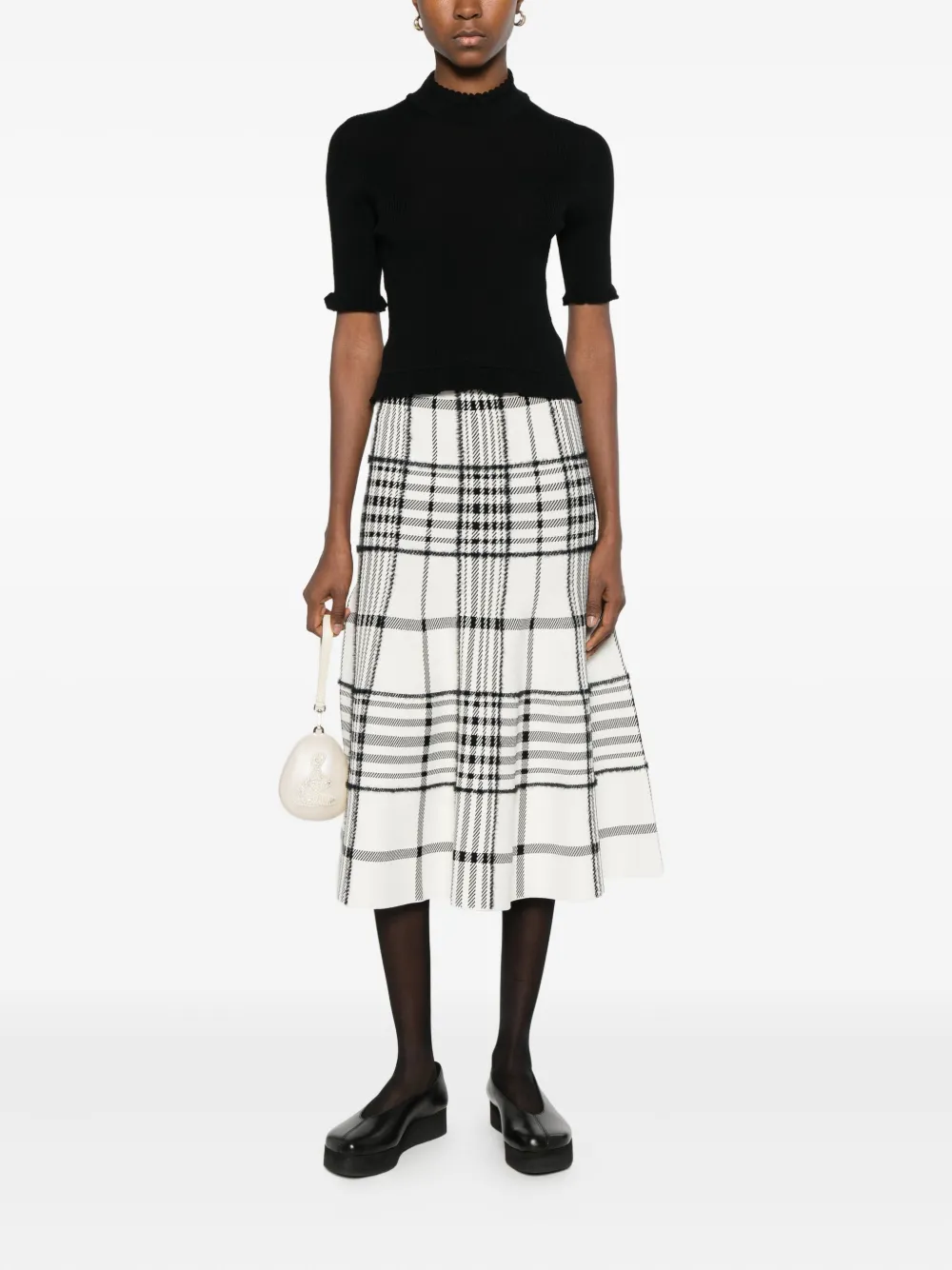 Cecilie Bahnsen Ruffled Sweater In Black