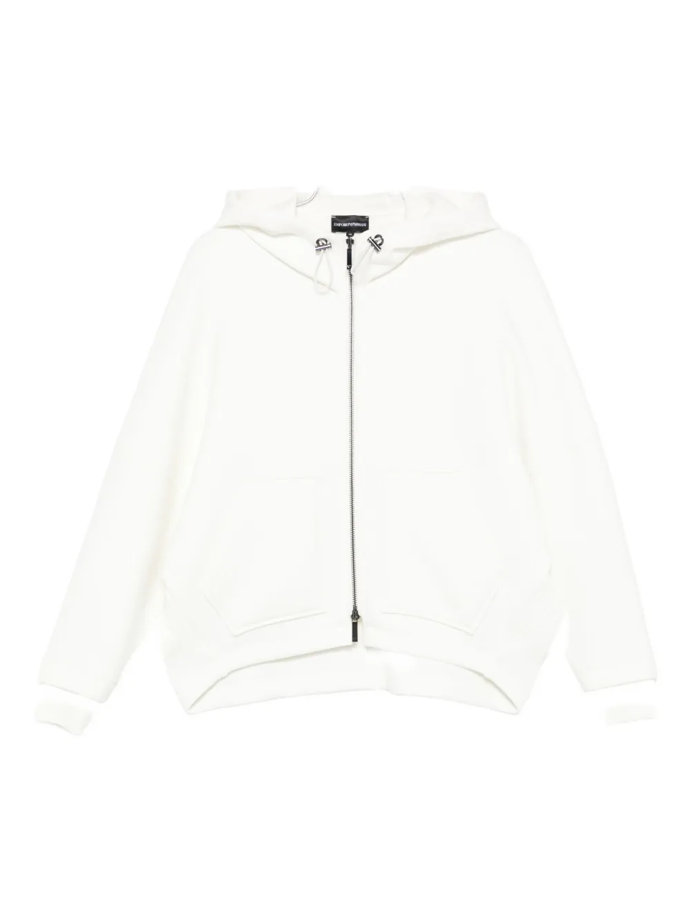 Emporio Armani Hooded Oversized Jacket In White