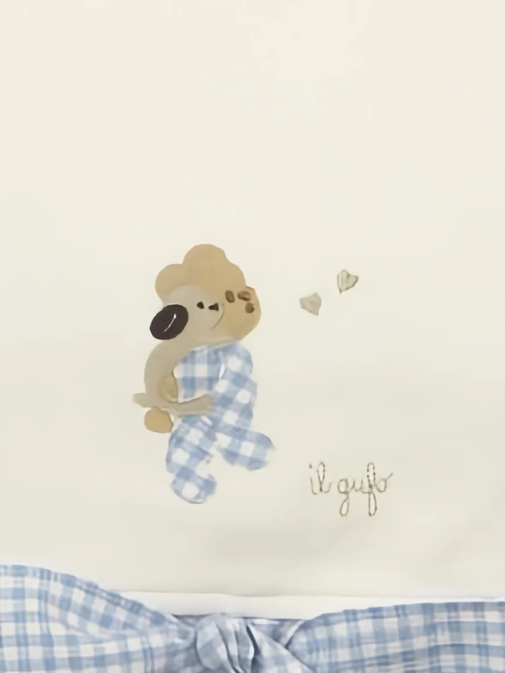 Il Gufo Katoenen aankleedkussen - Wit