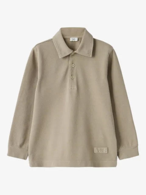 Il Gufo playera tipo manga larga polo con botones