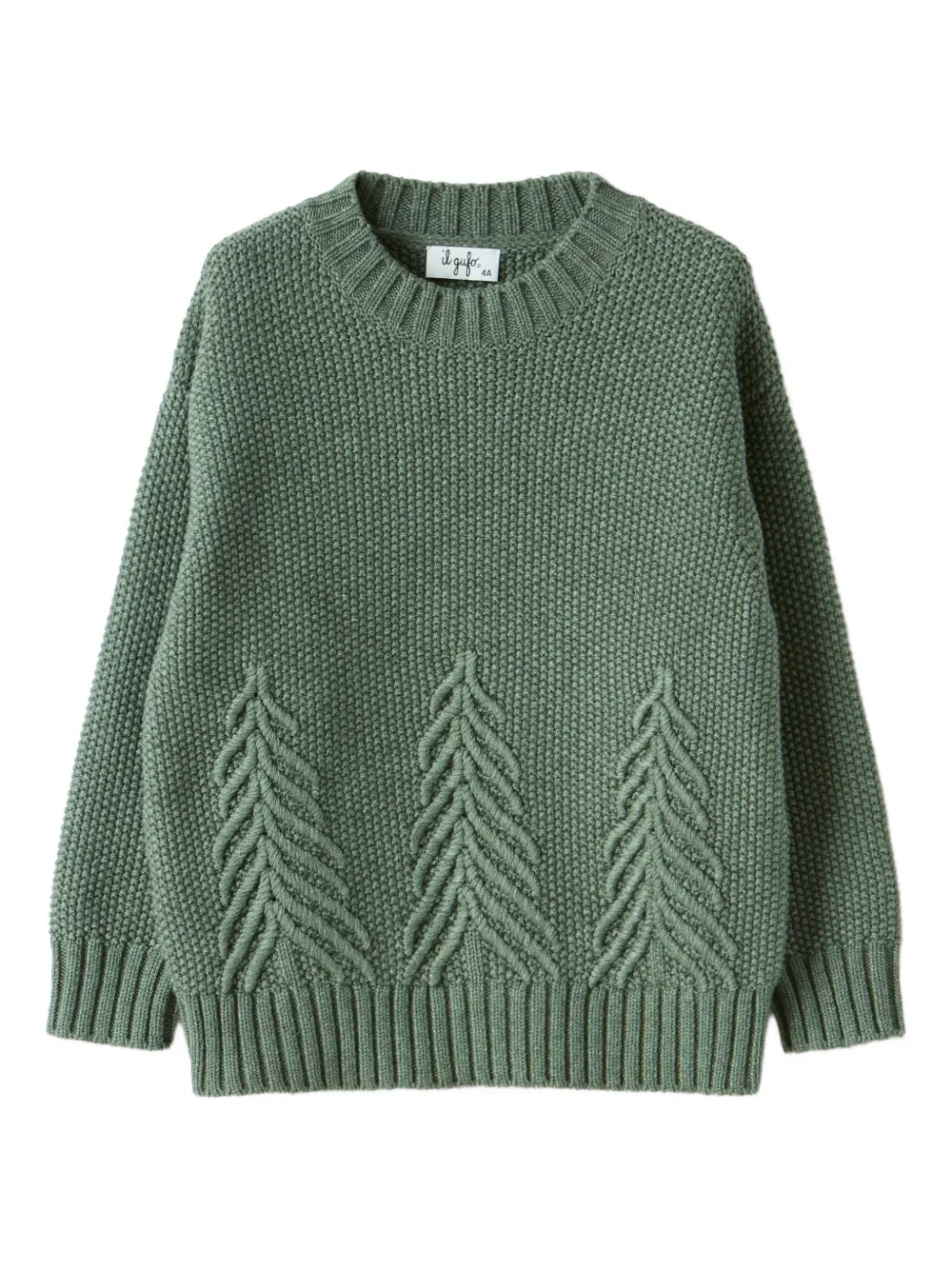 Il Gufo tree intarsia sweater | Green | Image 1