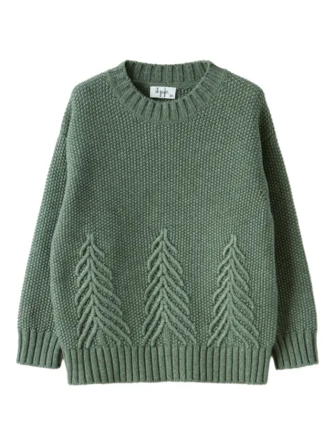 Il Gufo tree intarsia sweater 