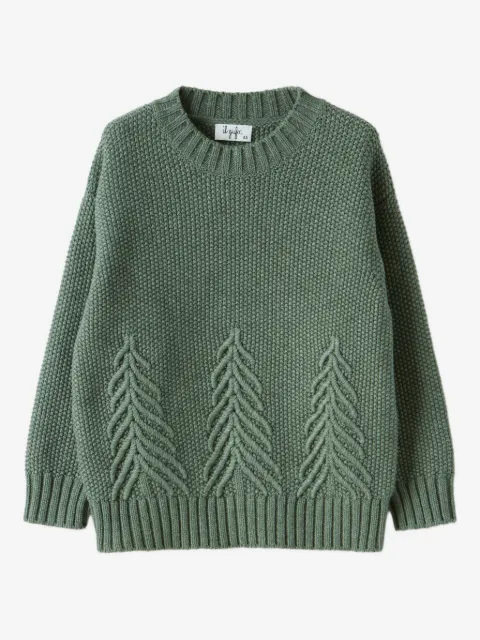 Il Gufo tree intarsia sweater 