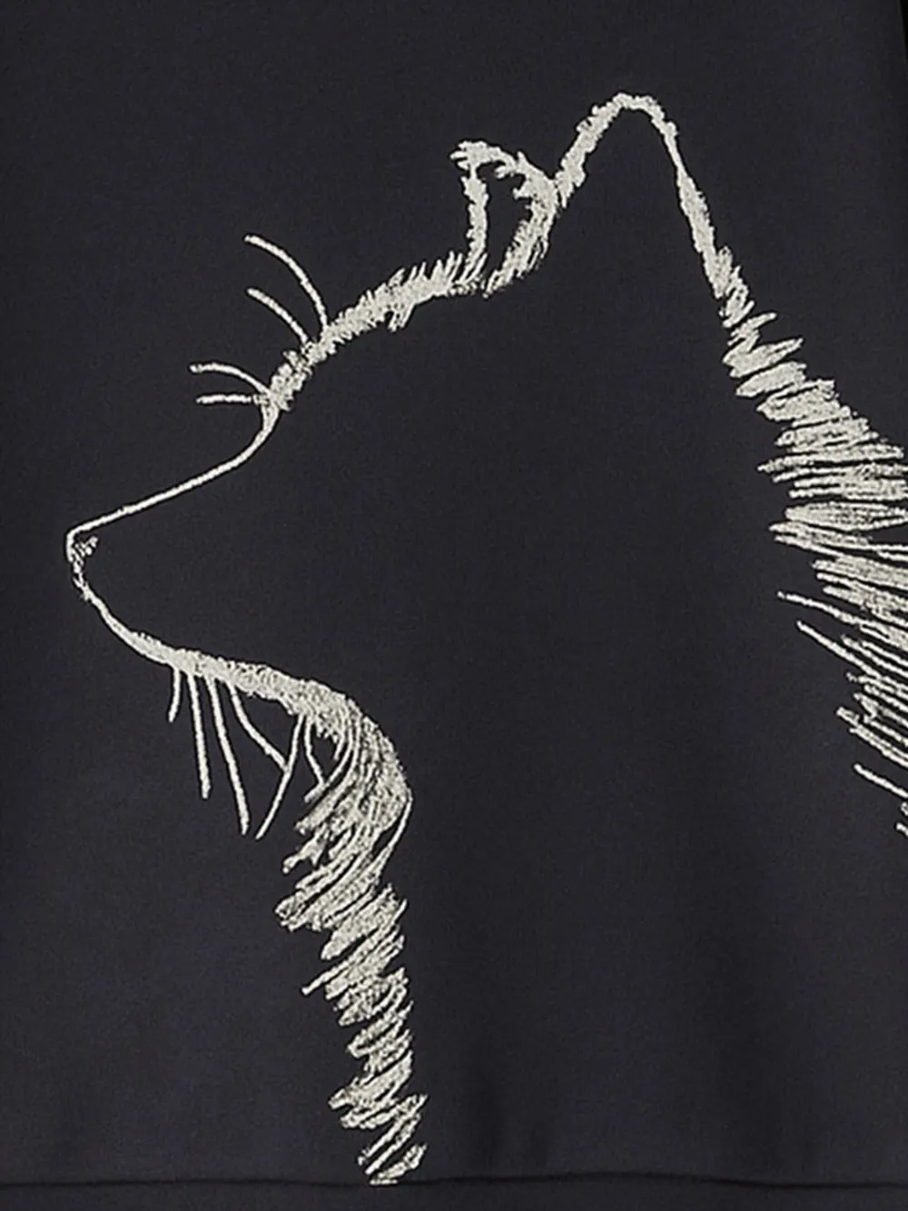 Il Gufo Hoodie met dierenprint Blauw