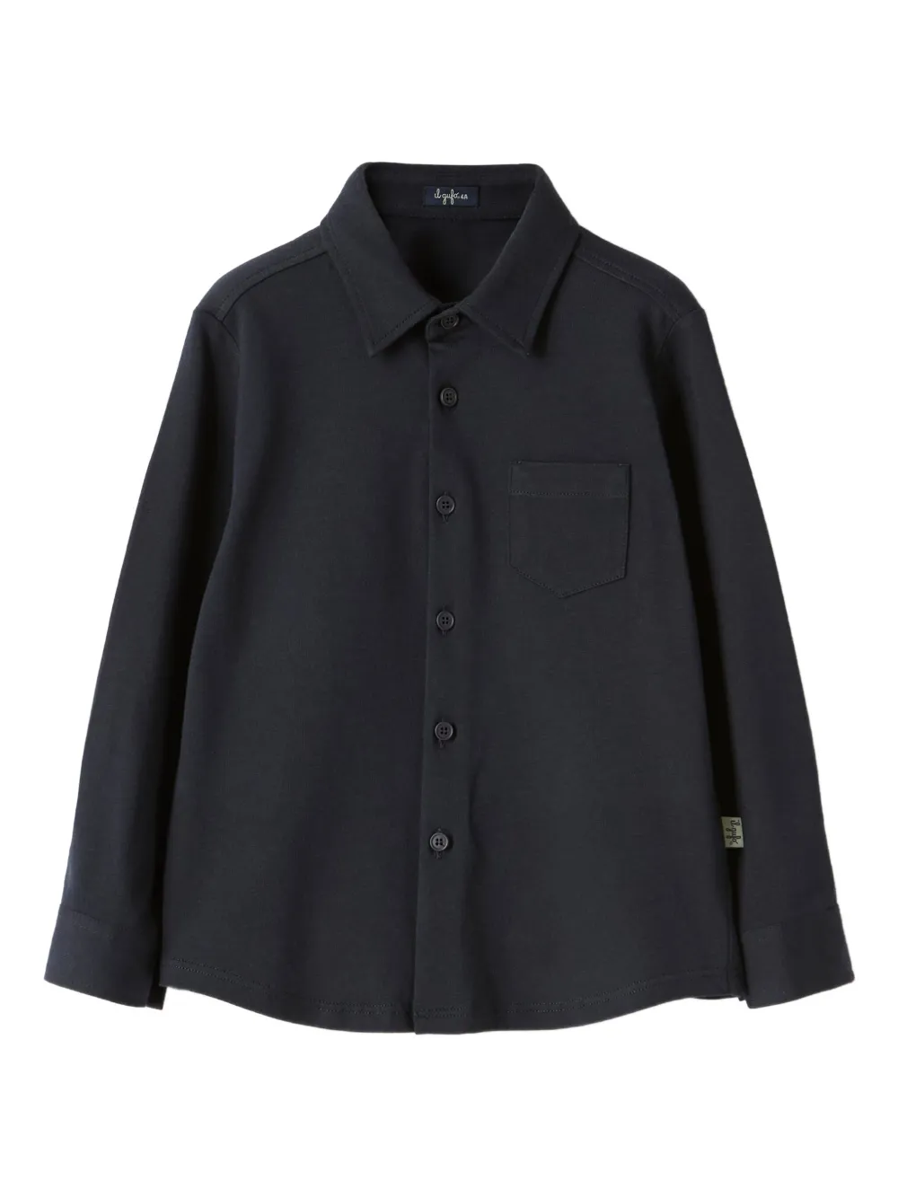 Il Gufo camisa con bolsillo en el pecho | azul | Image 1