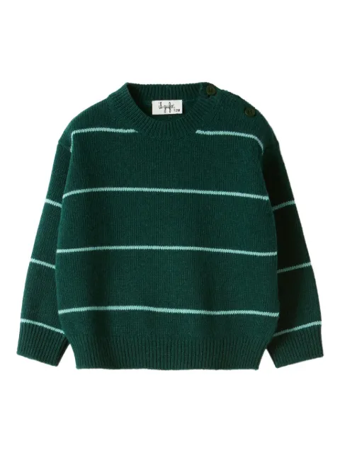 Il Gufo striped-pattern merino sweater