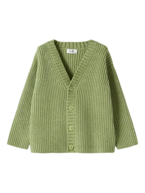 Il Gufo ribbed button cardigan