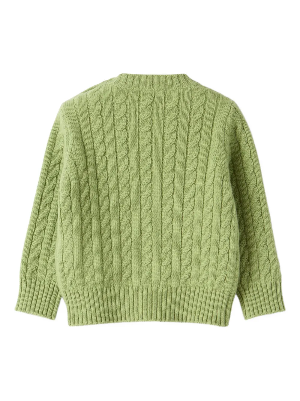 Il Gufo Cable-knit Sweater In Green