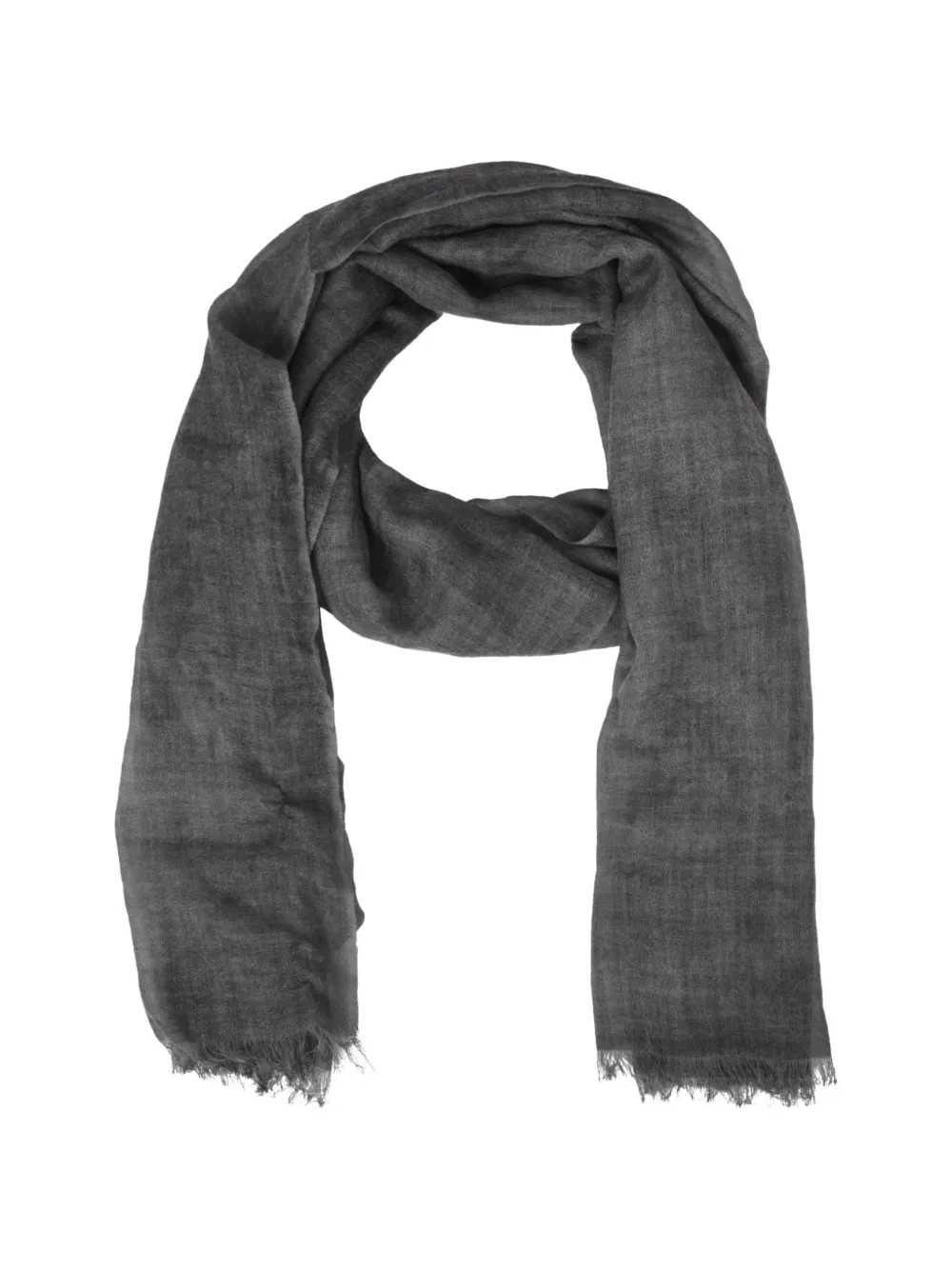 120% Lino fringed wool scarf - Grigio
