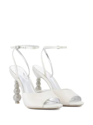 ソフィアウェブスター Evangeline サンダル Evangeline Butterfly Heel White and Rose Gold Sandal – Sophia Webster