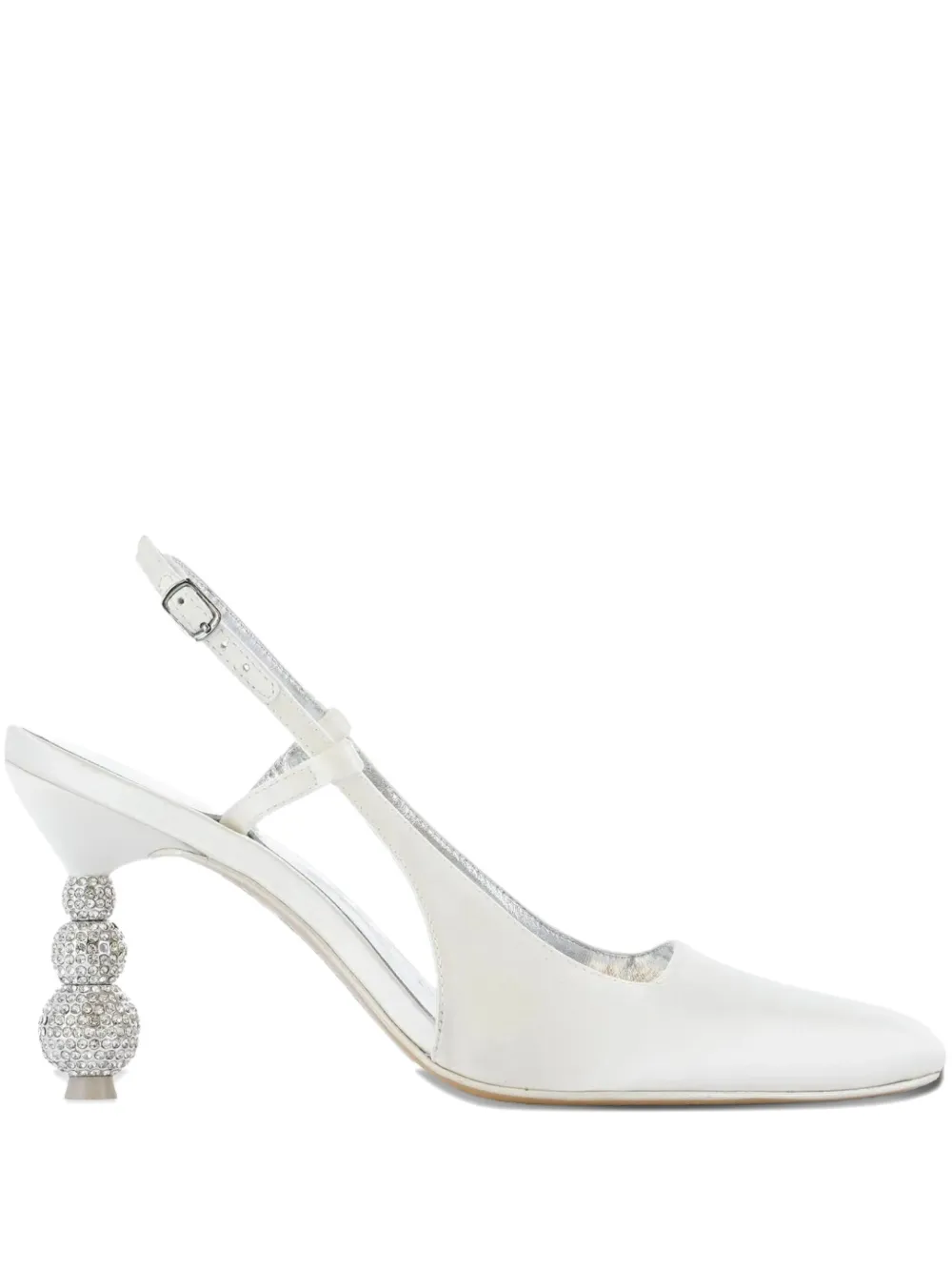 Sophia Webster 85 mm Natalia pumps met kristallen Wit