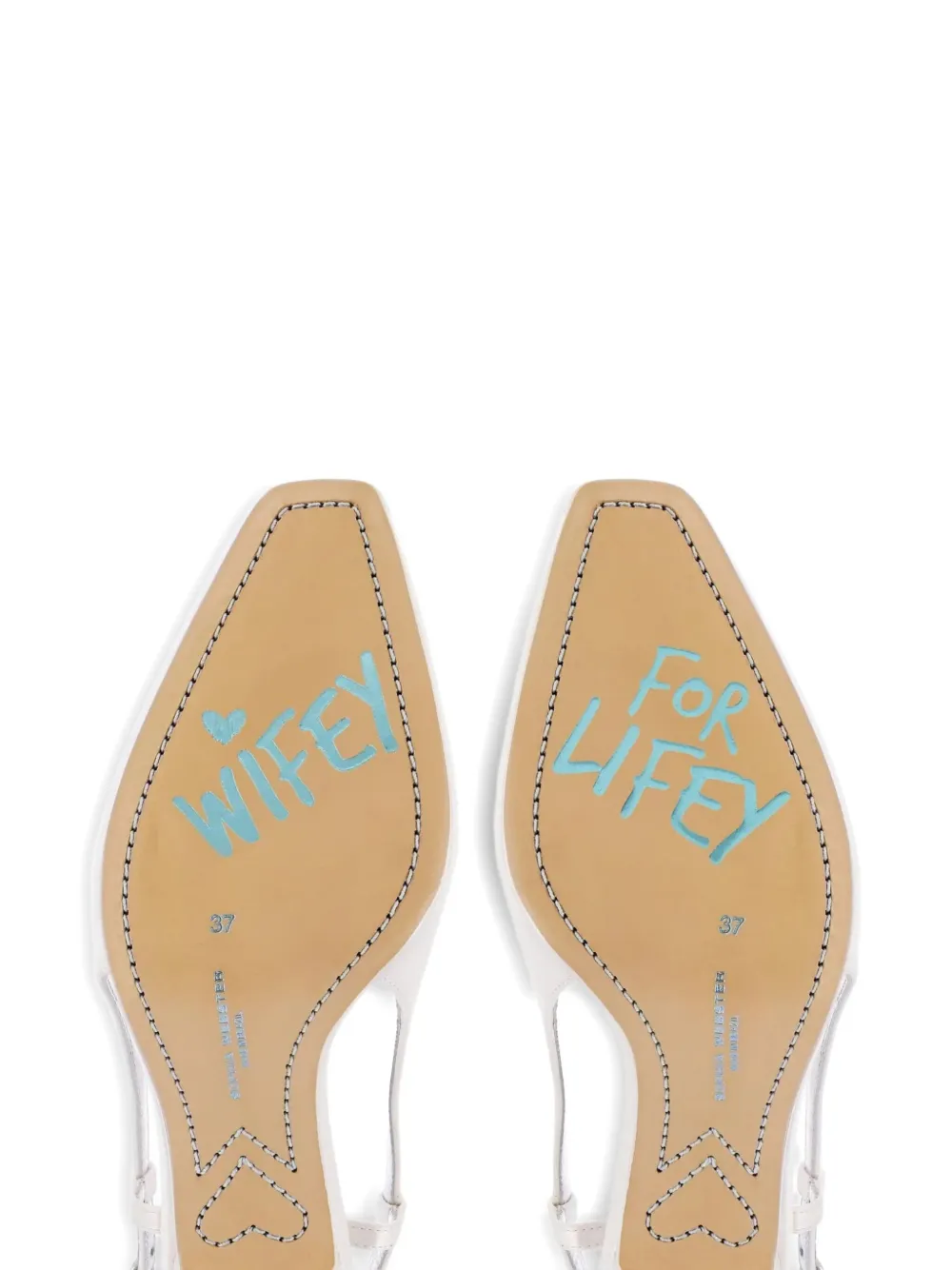 Sophia Webster 85 mm Natalia pumps met kristallen Wit