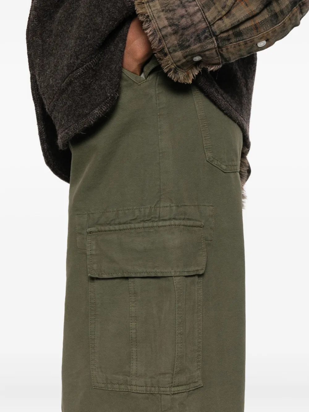 Bellerose Cotton Cargo Pants In Green