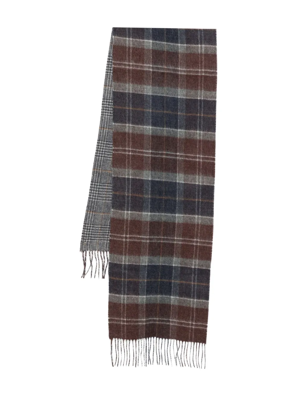 Barbour reversible fringed scarf | Blue | Image 1
