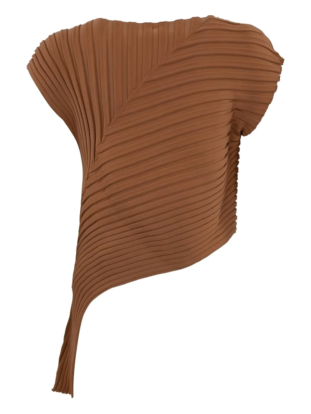 Liviana Conti Pleated T-shirt In Brown