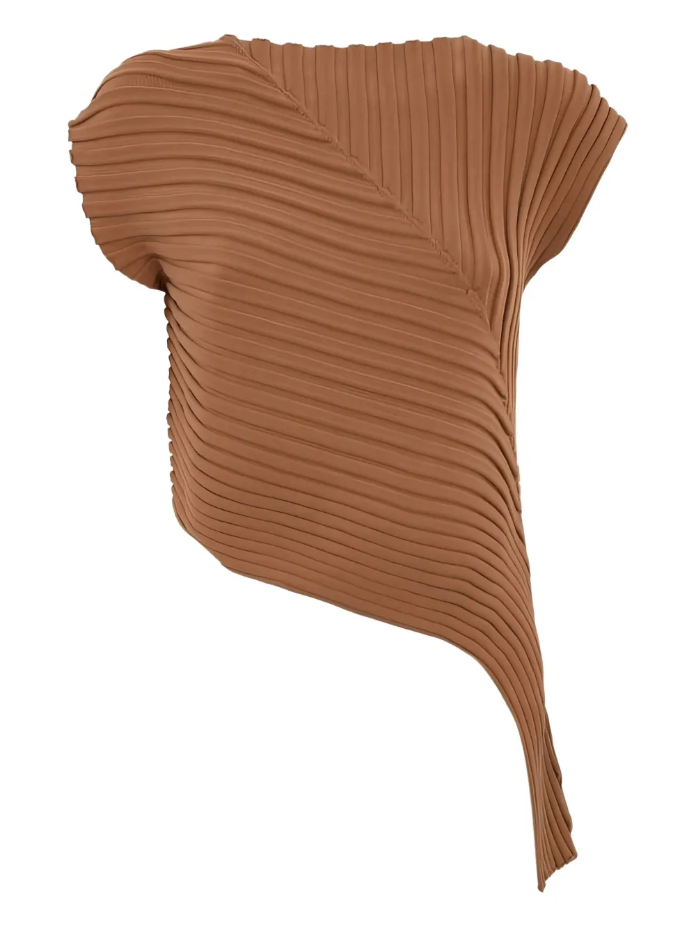 Liviana Conti Pleated T-shirt In Brown