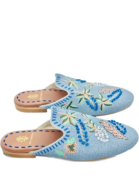 DE SIENA SHOES beaded floral trainers