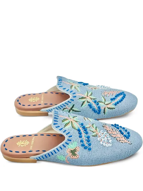 DE SIENA SHOES beaded floral trainers